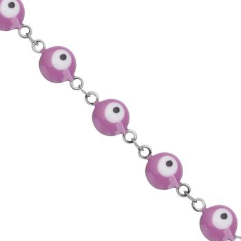 Edelstahl Halskette, ca. 50 cm, emailliert ca. 15,00g