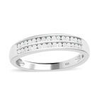 Weißer Diamant Ring, 925 Silber platiniert, (Größe 18.00), ca. 0.33 ct
