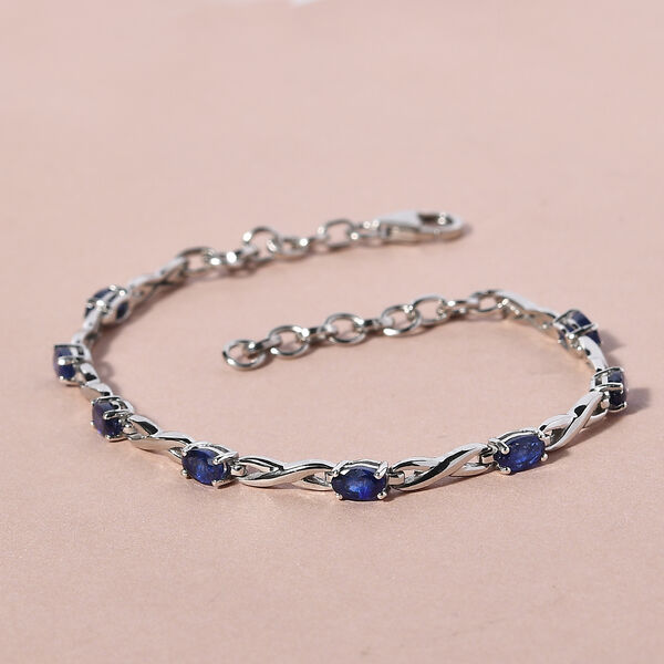 Masoala Saphir-Armband, ca. 19 cm, 925 Silber platiniert ca. 3,00 ct image number 2