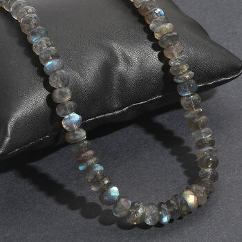 AAA Labradorit Halskette, 45+5 cm - 180 ct.