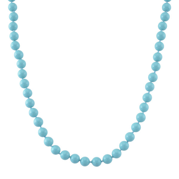 Sleeping Beauty Farbe Muschelkernperle (9-11 mm) Halskette ca. 60 cm 316L Edelstahl