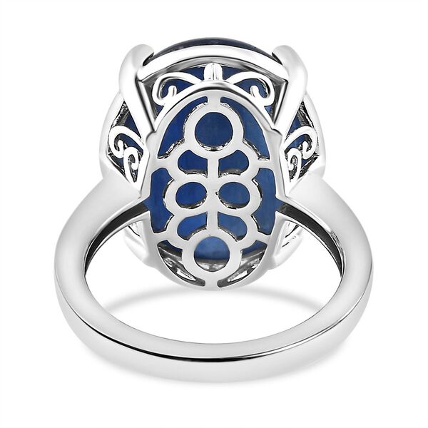 Kyanit Ring, 925 Silber platiniert, (Gr&ouml;&szlig;e 18.00) ca. 16.78 ct image number 6