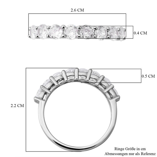 Lustro Stella - Zirkonia-Ring, 925 Silber rhodiniert  ca. 0,42 ct image number 5