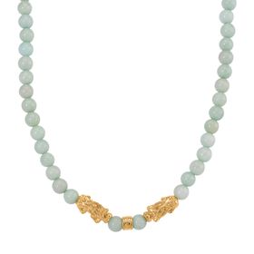 Mehrfarbiger Amazonit Halskette ca. 45 cm Standard gelb vergoldet ca. 250,00 ct.