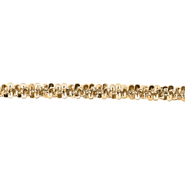 Diamantschliff Rockkette Armband 19cm in vergoldetem Silber image number 2