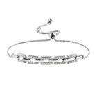 Diamant Bolo-Armband ca. 16-26 cm 925 Silber platiniert ca. 0,33 ct