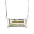 Ouro Verde Quarz Solitär-Halskette in Silber, 7,25 ct. image number 4