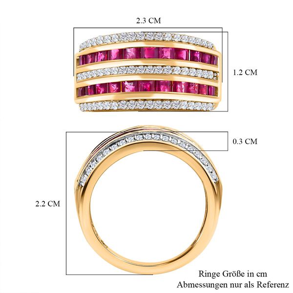 AAA Rubin und Zirkon Ring - 2,69 ct. image number 7