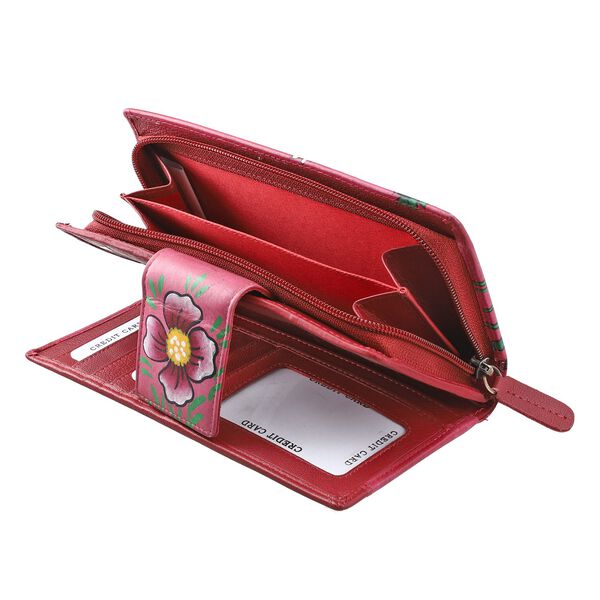 SUKRITI -RFID Echtleder Portemonnaie, dunkelblau image number 6