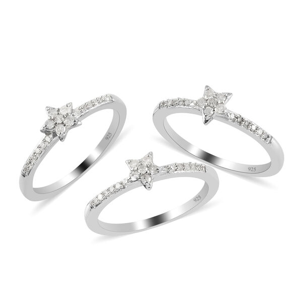 Diamant Ring 925 Silber platiniert  ca. 0,50 ct image number 6