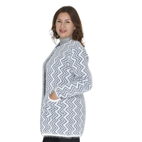 TAMSY: Comfort Cardigan mit 2 Taschen, Hellgrau image number 3