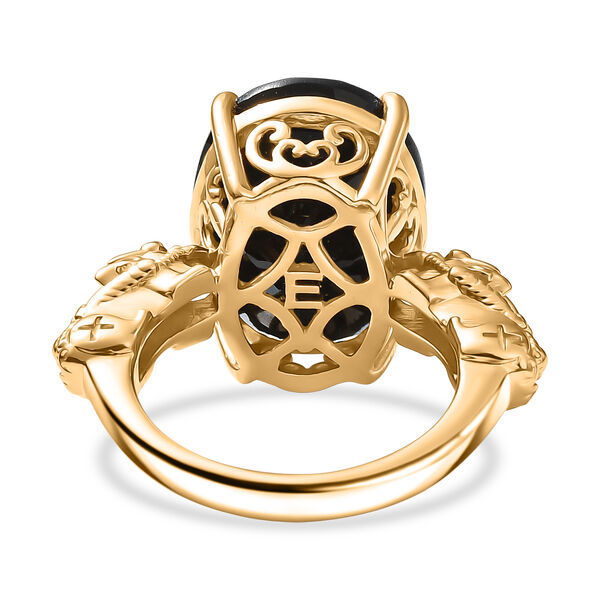 EverTrue AA schwarzer Glasachat Ring - 10,67 ct. image number 5