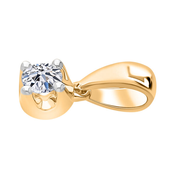 LUXURIANT DIAMOND - Lab Grown Diamant I2 Anh&auml;nger 925 Silber 750 Gelbgold vermeil (10-15 Werktage Lieferzeit) ca. 0.20 ct image number 3