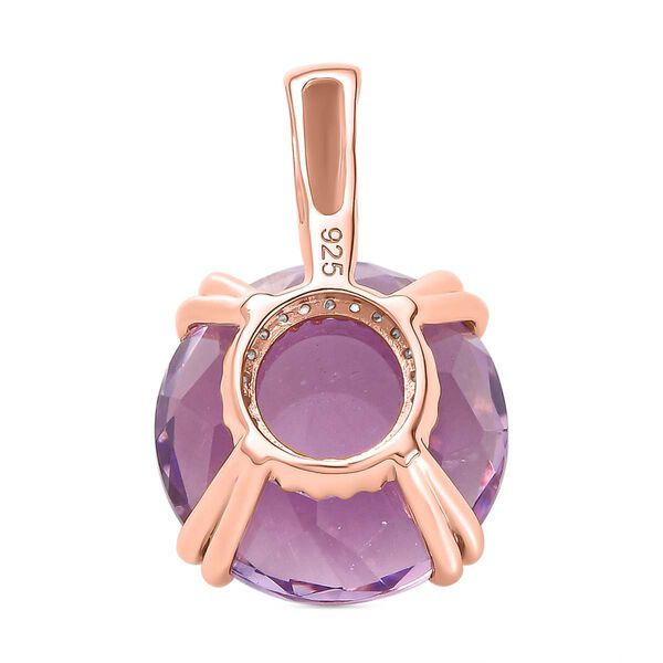 Rose De France Amethyst und Zirkon Anh&auml;nger- 13,43 ct. image number 5