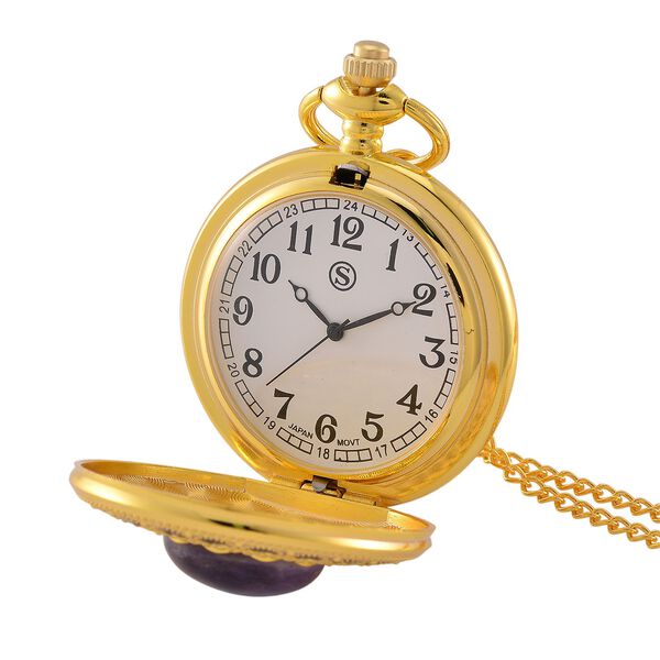 STRADA afrikanische Amethyst-Kettenuhr, 91,4 cm - 15 ct. image number 8