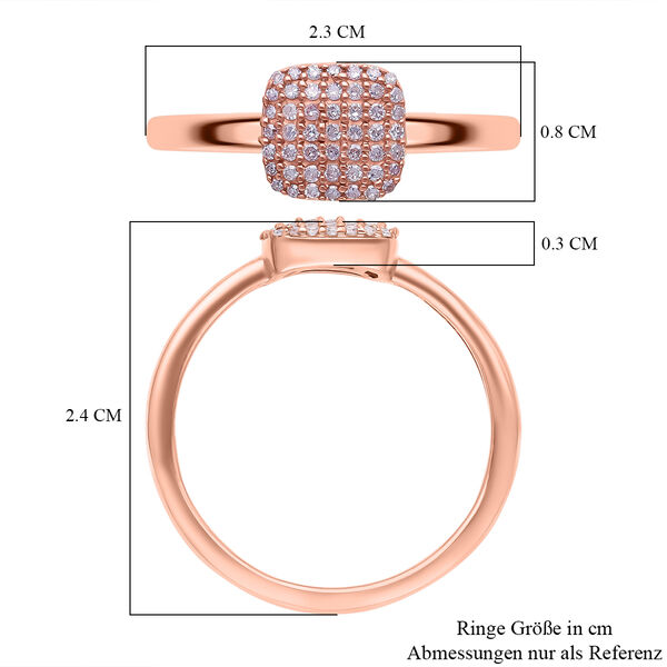 Natürlicher, rosa Diamant-Ring - 0,20 ct. image number 6