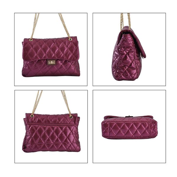 Stilvolle gesteppte Crossbody-Tasche mit RFID Schutz, 32x23x10cm, rot image number 3