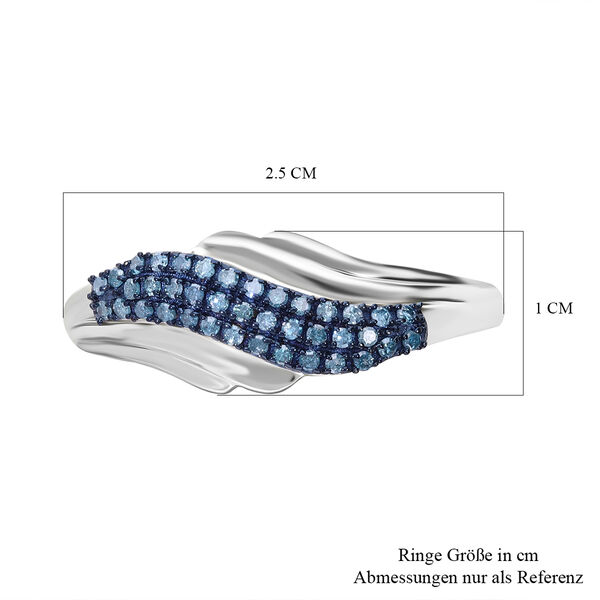 Blauer Diamant-Ring - 0,25 ct. image number 4
