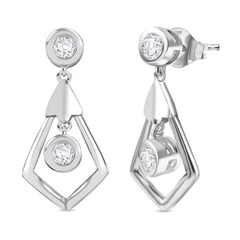 J Francis gefertigt mit SWAROVSKI- Swarovski Zirkonia Ohrringe