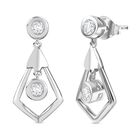 J Francis gefertigt mit SWAROVSKI Zirkonia Ohrringe 925 Silber rhodiniert