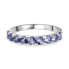 Tansanit Ring 925 Silber rhodiniert (Größe 21.00) ca. 1,05 ct