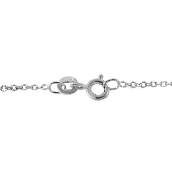 LUSTRO STELLA - Grüner Zirkonia, Mehrfarbiger Zirkonia Anhänger mit Kette, 925 Silber rhodiniert ca. 2.78 ct image number 4