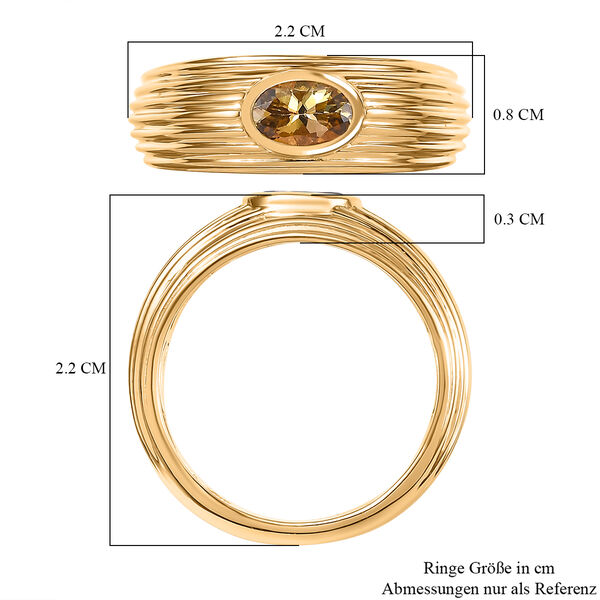 AA Natürlicher goldener Tansanit Ring - 0,45 ct. image number 7