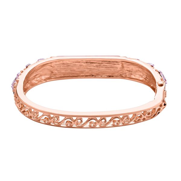 Rosenquarz, rosa Kristall Armreif, ca. 18 cm, Std Rose image number 5