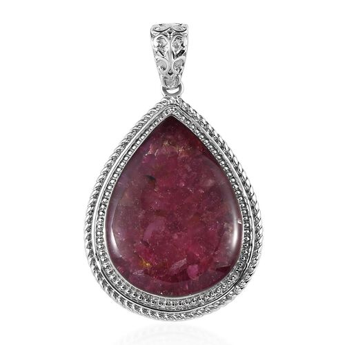 Afrikanischer Rubin-Anhänger, (Fissure gefüllt), Edelstahl ca. 12.00 ct image number 0