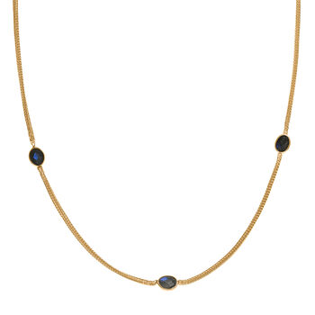 EVER TRUE Labradorit Halskette ca. 75 cm Nickelfreies Messing ca. 11,70 ct.