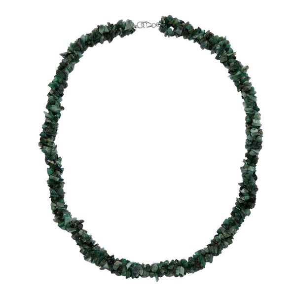 Socoto Smaragd Halskette ca. 50 cm 925 Silber rhodiniert ca. 330.00 ct image number 3