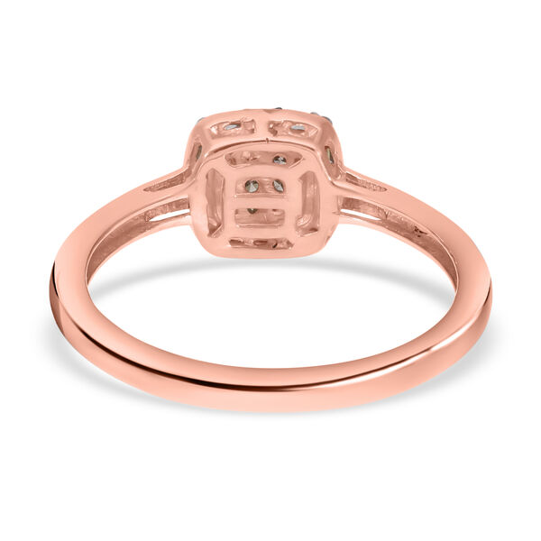 Natürlicher Champagner Diamant Ring, 925 Silber Roségold Vermeil, ca. 0.25 ct image number 5