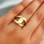 Verschlungener Ring, 925 Silber vergoldet (Größe 16.00) image number 2