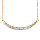 Diamant-Halskette, 50 cm, 925 Silber Vermeil ca. 0,25 ct