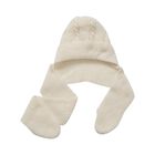 2 in 1: Gestrickte Schalmütze, Elfenbein