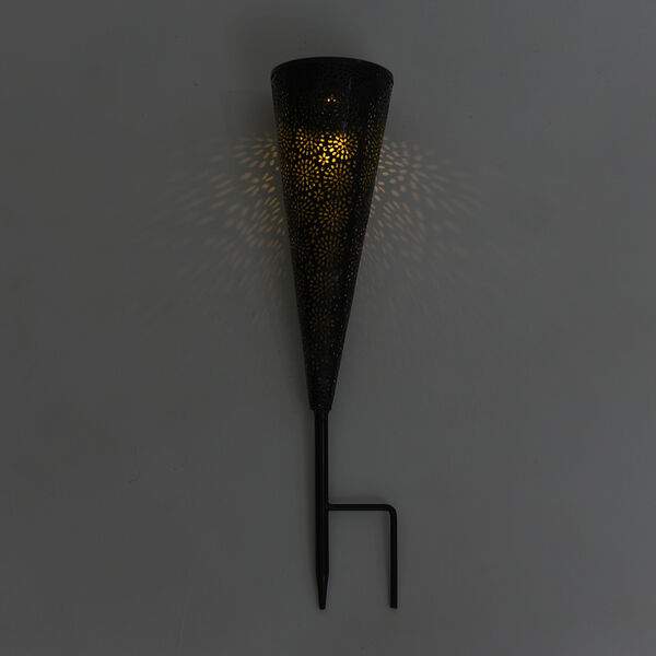 Kegelf&ouml;rmige, energiesparende Solarleuchte Schwarz image number 2