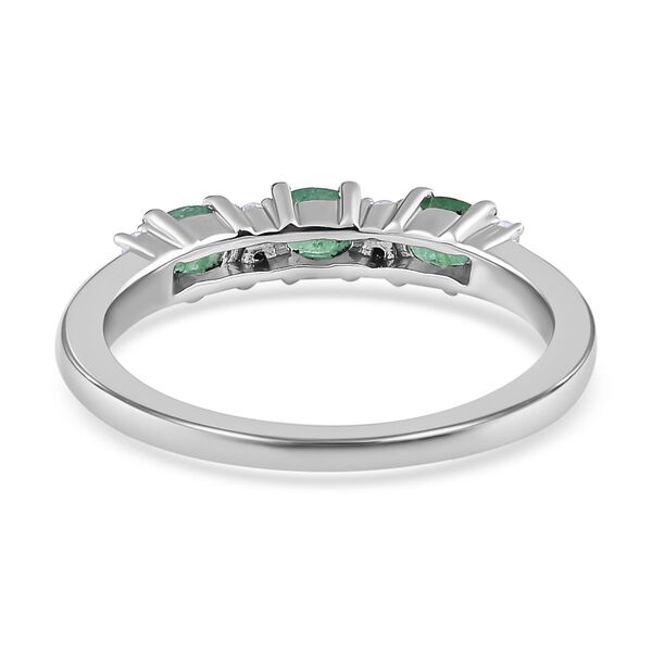 AAA Smaragd und Zirkon Ring - 0,52 ct. image number 6