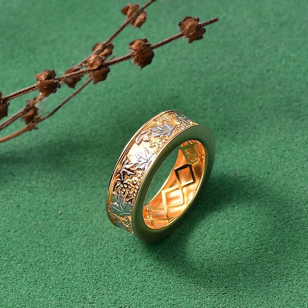 GP Italienische Garten Kollektion - Tricolor Ring 925 Silber Rhodiniert und 750 Gelbgold Vermeil (Größe 17.00) ca. image number 1
