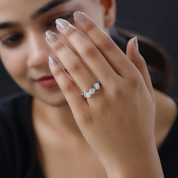 Moissanit Ring, ca. 1.30 ct image number 3