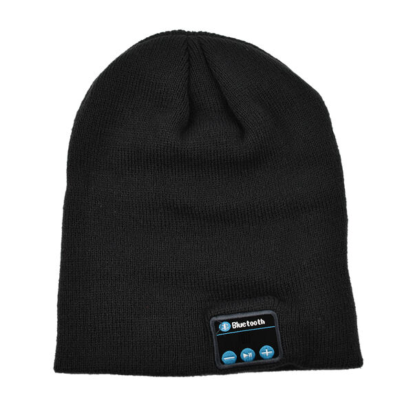 Beanie M&uuml;tze mit Bluetooth Kopfh&ouml;rer, schwarz