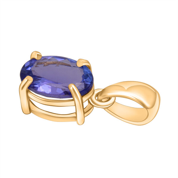 AA Tansanit Anh&auml;nger 375 Gelb Gold ca. 0,61 ct. image number 3