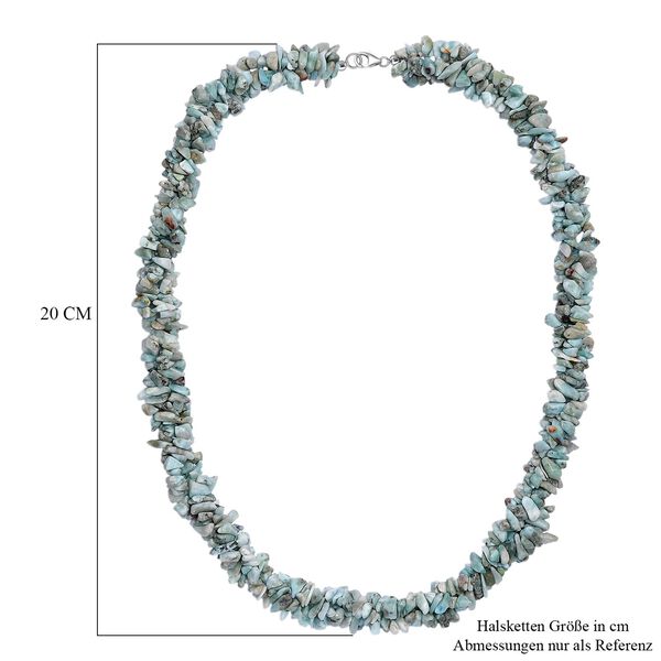 Larimar Halskette ca. 50 cm 925 Silber rhodiniert ca. 330.00 ct image number 5