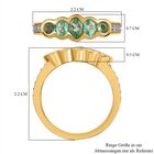 Kolumbianischer Smaragd Ring, 925 Silber Gelbgold Vermeil (Größe 19.00) ca. 1.07 ct image number 6