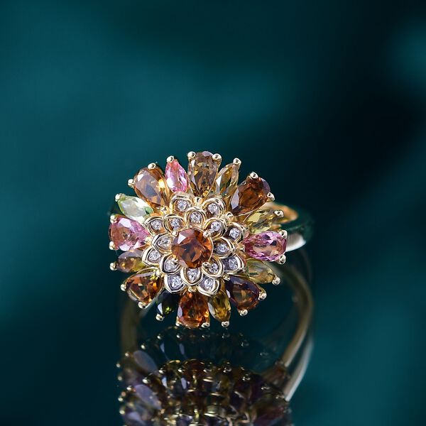 Multi-Turmalin und Zirkon Ring - 2,60  ct. image number 2