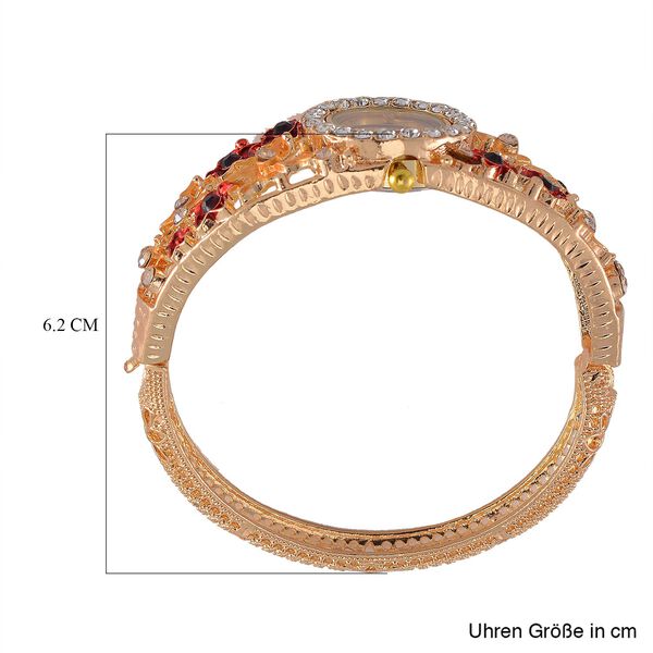Mehrfarbiger Kristall Uhren WA Reiner Edelstahl emailliert image number 8