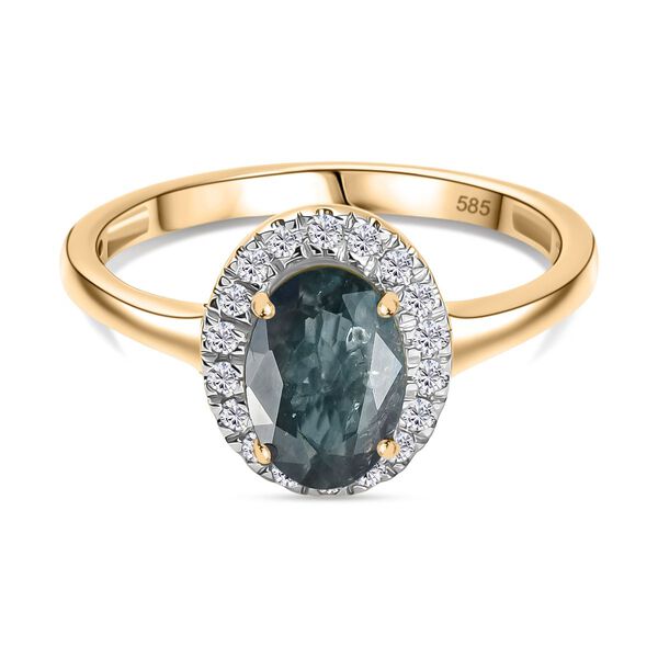 AAA Alexandrit und Diamant Ring in 585 Gold - 1,70 ct.