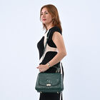 Luxus Crossbody Tasche mit Kroko-Prägung aus echtem Leder, Grün image number 1