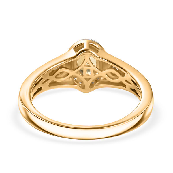 D'Joy AA nat&uuml;rlicher, goldener Tansanit und Moissanit Ring - 0,81 ct. image number 5