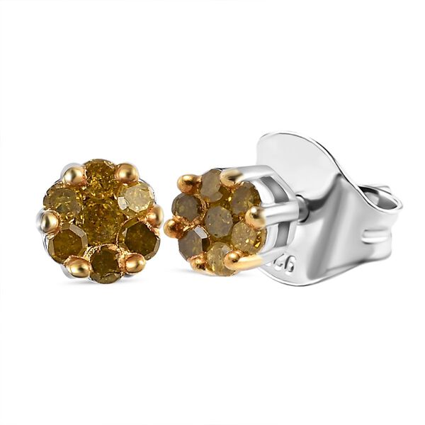 Gelbe Diamant-Ohrringe in Druckfassung - 0,15 ct. image number 0