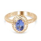 MIRAGE COLLEKTION AA Tansanit Ring 375 Gelbgold (Größe 19.0) 0.82 ct